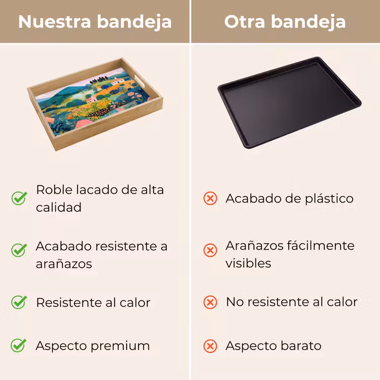 Bandeja - Paisaje montañoso - Imaginativo - Contrastes de color — 9