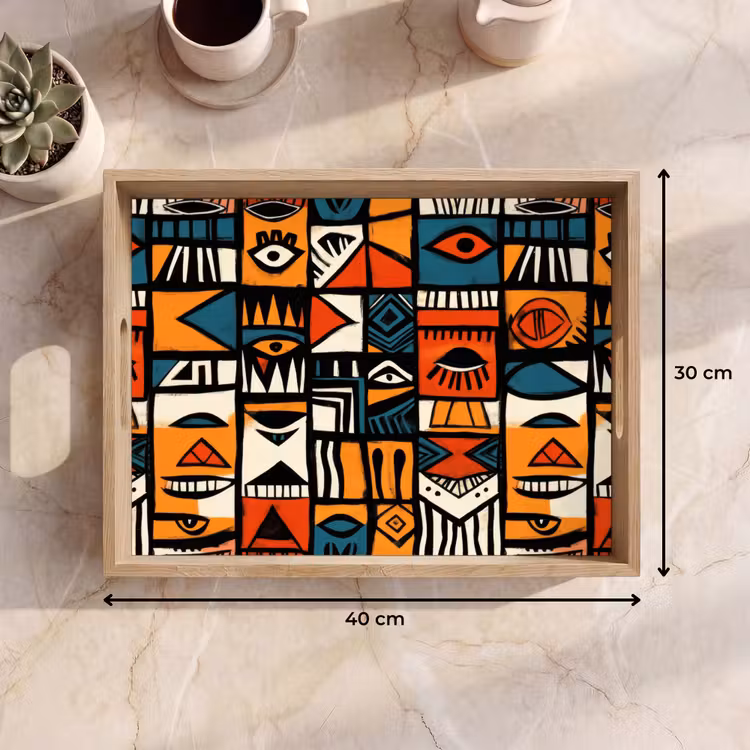 Bandeja - Abstracto - Caras - Mosaico — 7