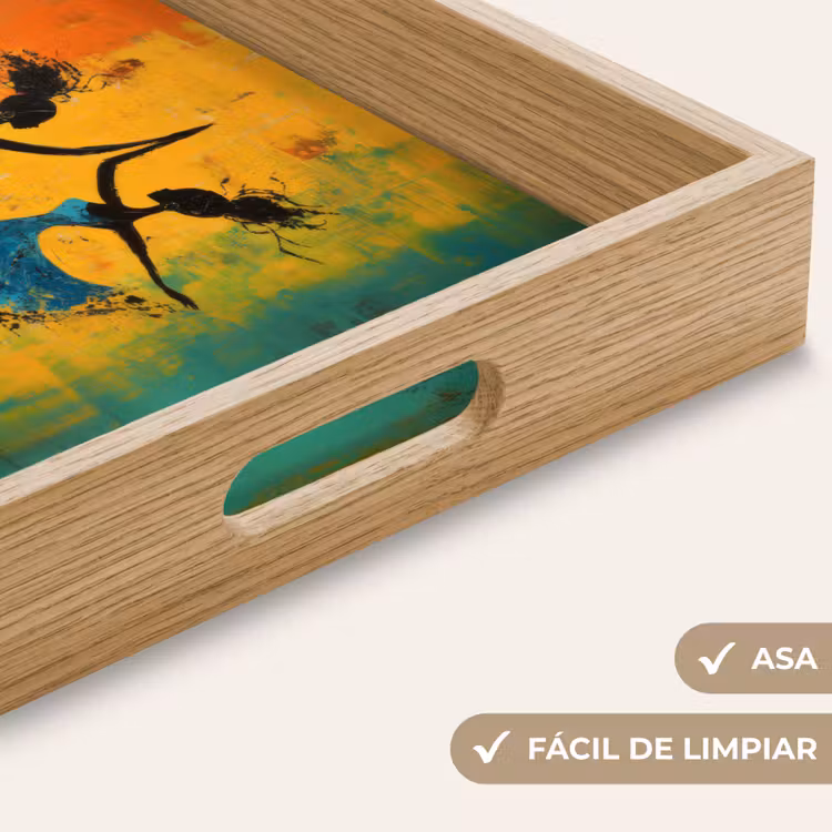 Bandeja - Bailar - Mujeres - Textura de pintura — 8