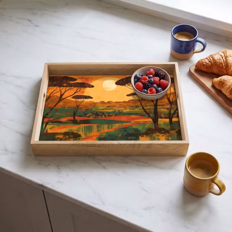 Bandeja - Paisaje - Africano - Sol — 3
