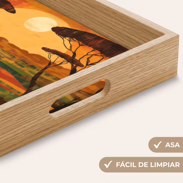Bandeja - Paisaje - Africano - Sol — 8