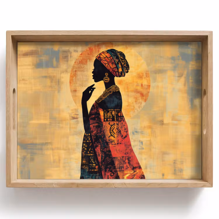 Bandeja - Mujer - Silueta - Patrones - Ornamentado — 1