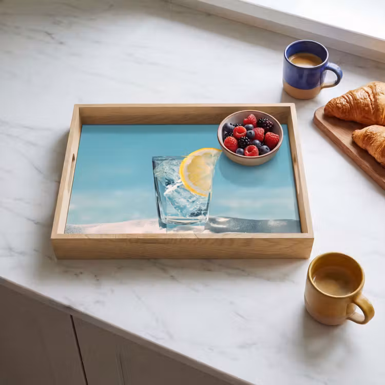 Bandeja - Vaso - cubitos de hielo - Limón — 3