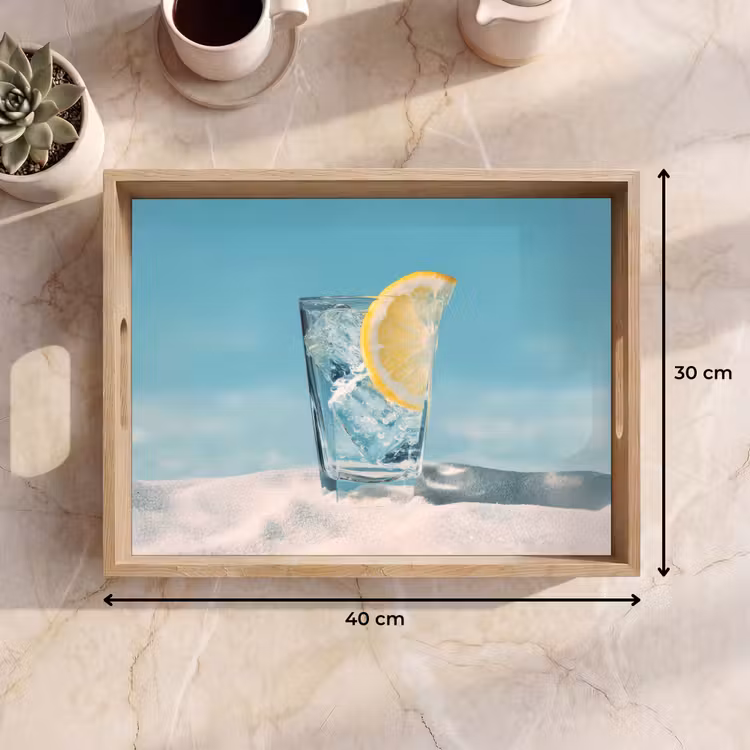 Bandeja - Vaso - cubitos de hielo - Limón — 7