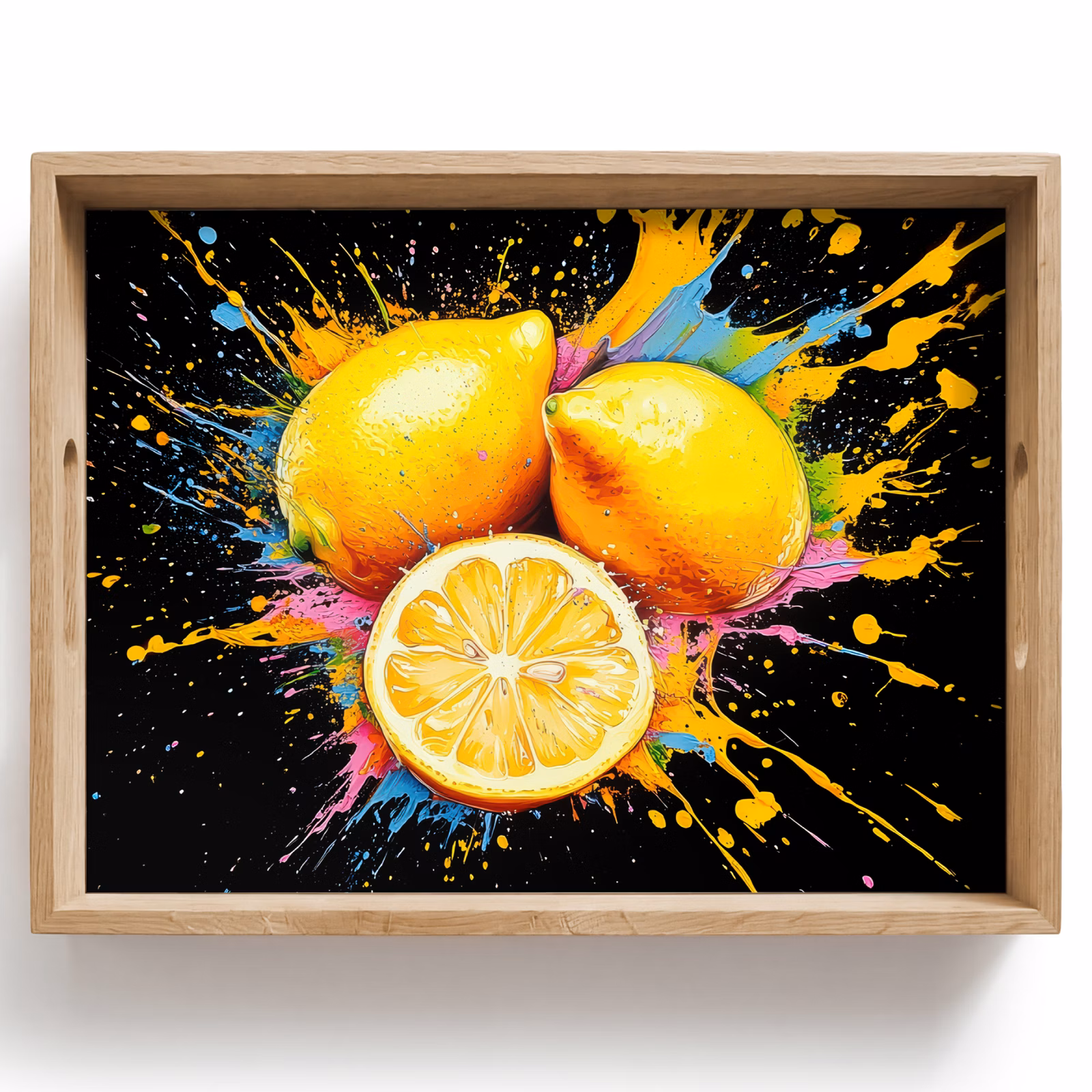 Bandeja - Limón - Graffiti - Colorido - Pintura - Moderno — 1