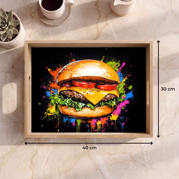 Bandeja - Hamburguesa - Graffiti - Pintura - Colorido - Comida - Abstracto — 7