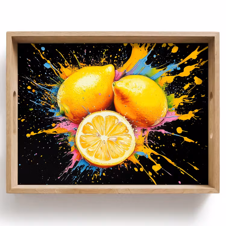 Bandeja - Limón - Graffiti - Colorido - Pintura - Moderno — 1