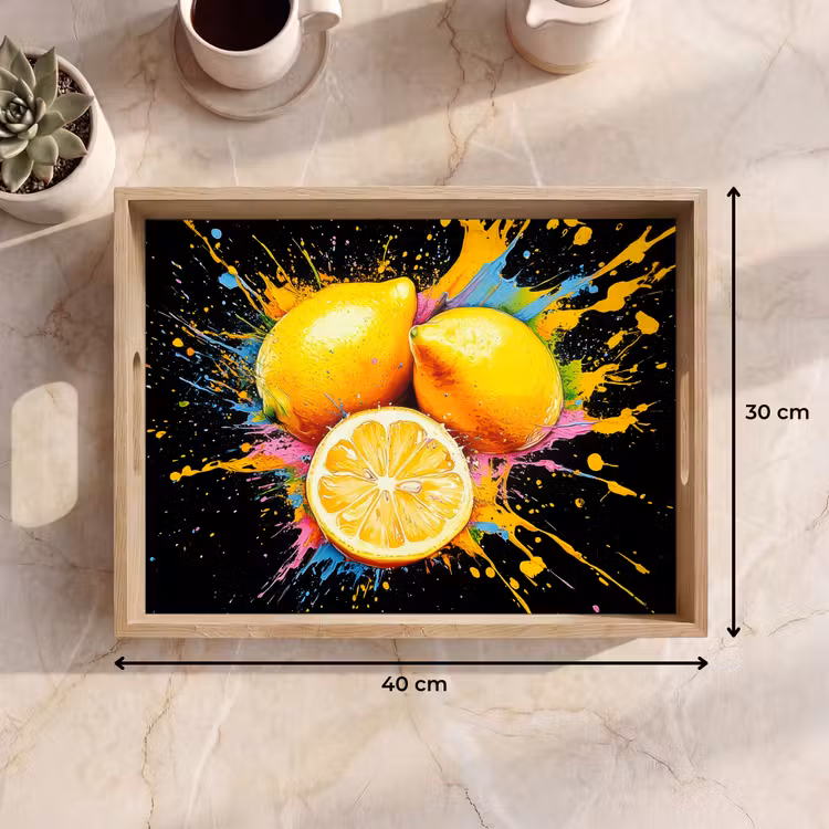 Bandeja - Limón - Graffiti - Colorido - Pintura - Moderno — 7