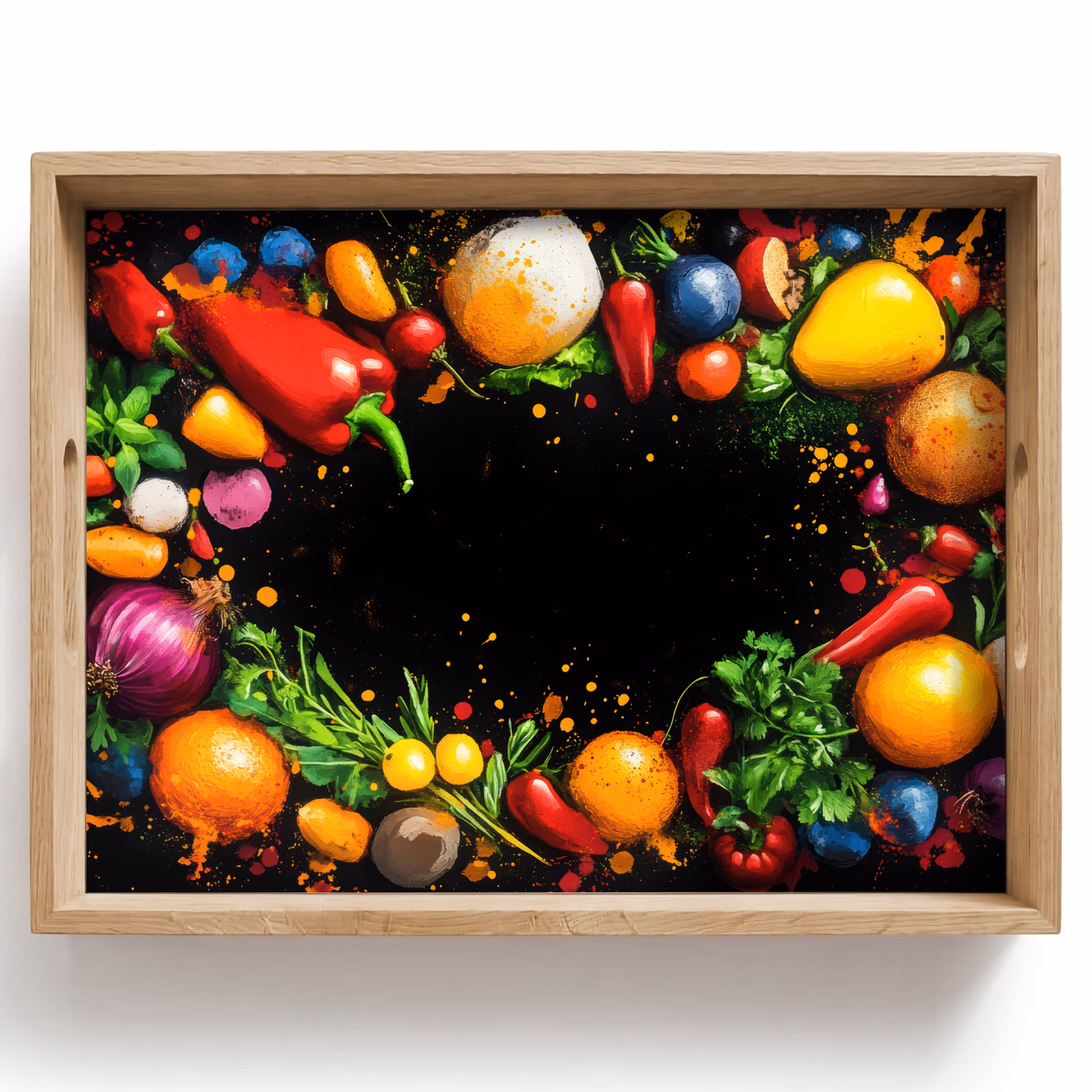 Bandeja - Verduras - Graffiti - Colorido - Cocina - Abstracto — 1