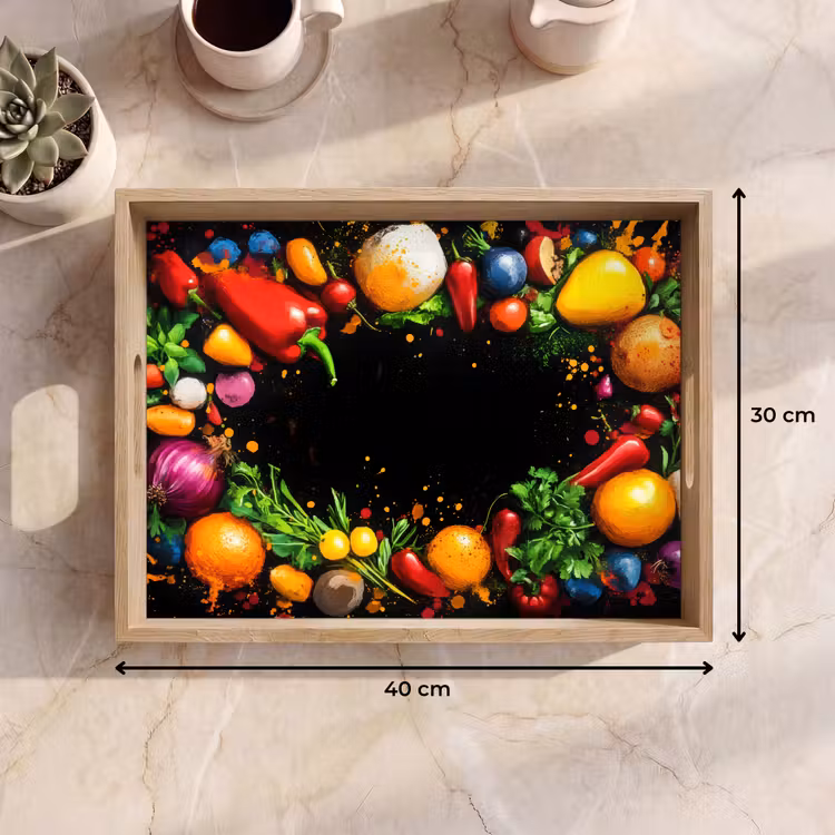 Bandeja - Verduras - Graffiti - Colorido - Cocina - Abstracto — 7