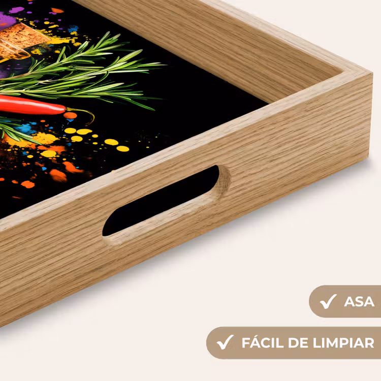 Bandeja - Aceite de oliva - Graffiti - Pimienta - Aceitunas - Moderno — 8