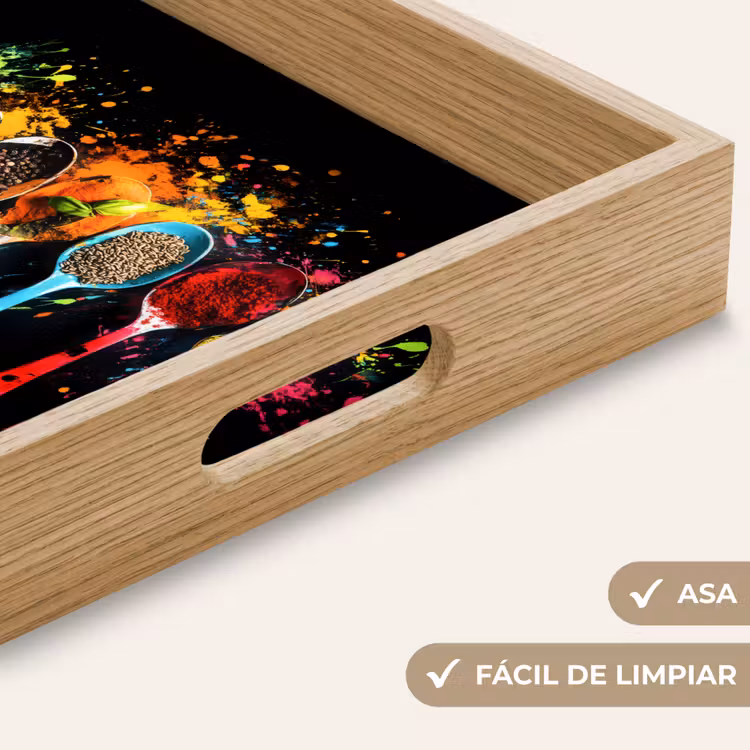 Bandeja - Cucharas - Especias - Moderno - Graffiti - Pintura - Colorido — 8