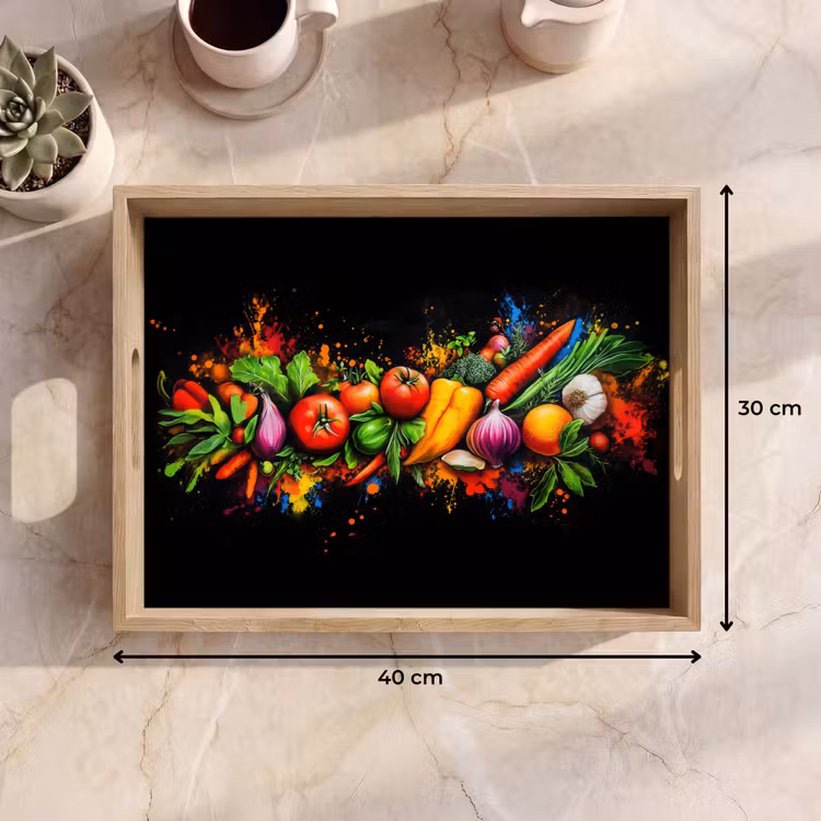Bandeja - Verduras - Alimentos - Hierbas - Graffiti - Cocina — 7