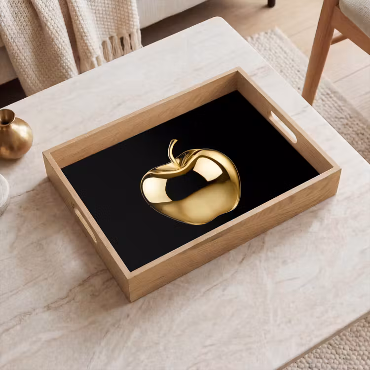 Bandeja - Apple - Oro - Cromo - Negro — 2