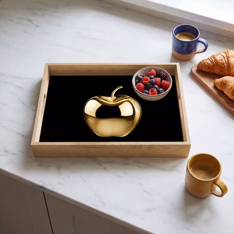 Bandeja - Apple - Oro - Cromo - Negro — 3