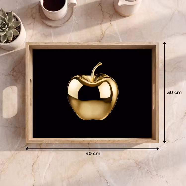 Bandeja - Apple - Oro - Cromo - Negro — 7