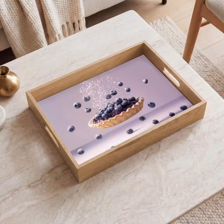 Bandeja - Alimentación - Pastel - Bayas - Azul — 2