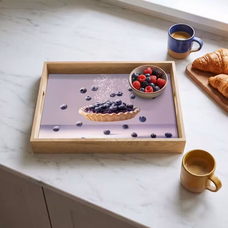 Bandeja - Alimentación - Pastel - Bayas - Azul — 3