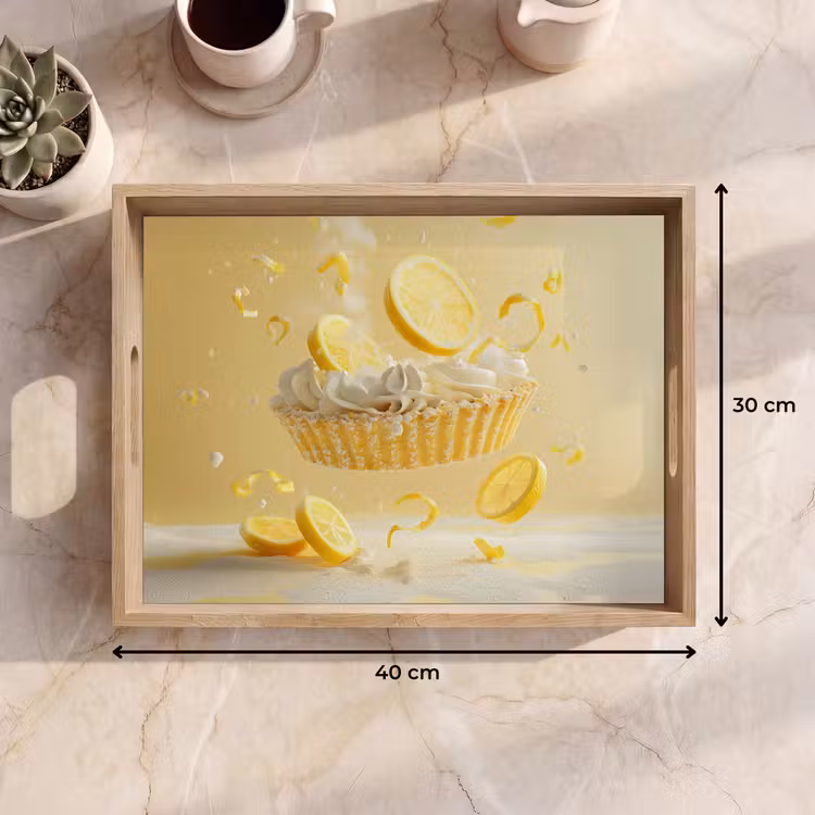 Bandeja - Limón - Pastel - Comida - Amarillo — 7
