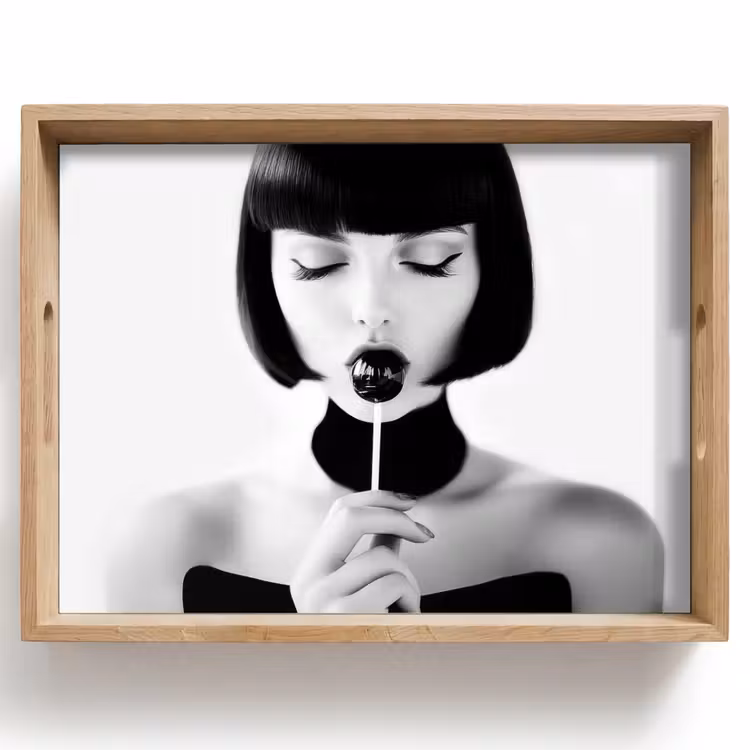 Bandeja - Mujer - Lolly - Negro - Blanco — 1