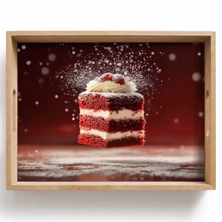 Bandeja - Red - Velvet - Pastel - Comida — 1