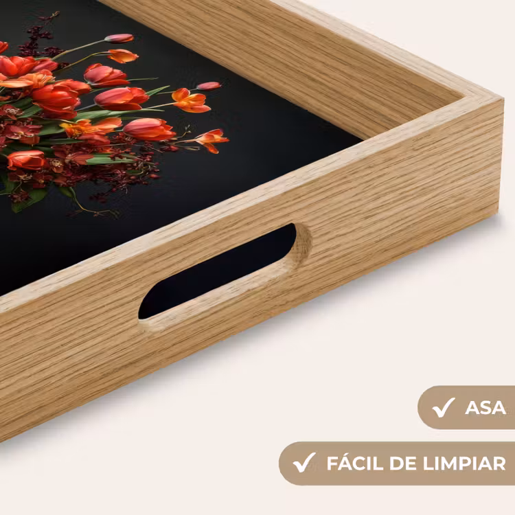 Bandeja - Ramo - Tulipanes - Jarrón - Rojo — 8