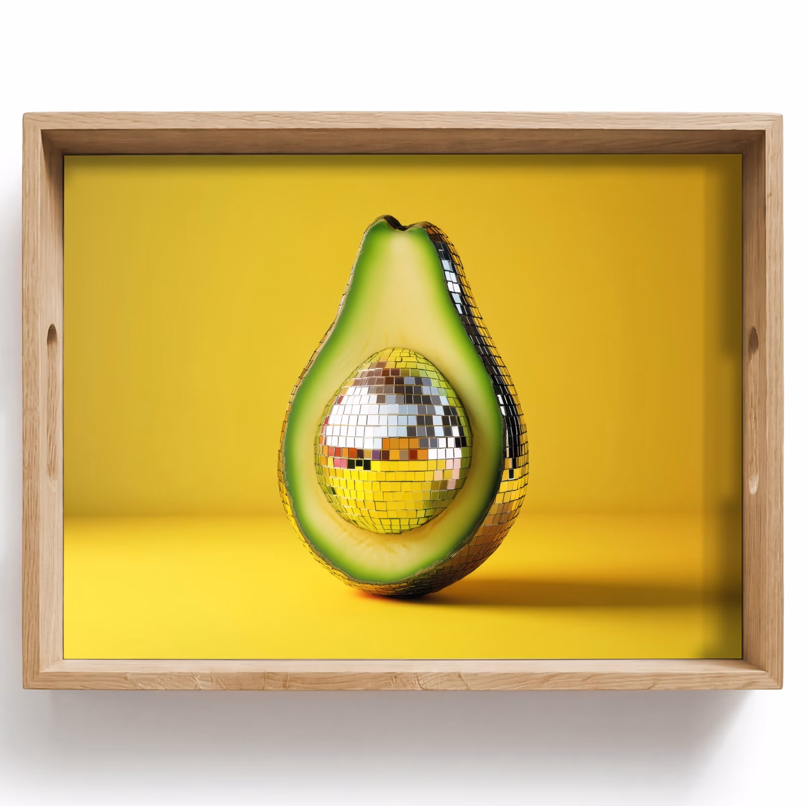 Bandeja - Aguacate - Discoball - Amarillo - Purpurina — 1