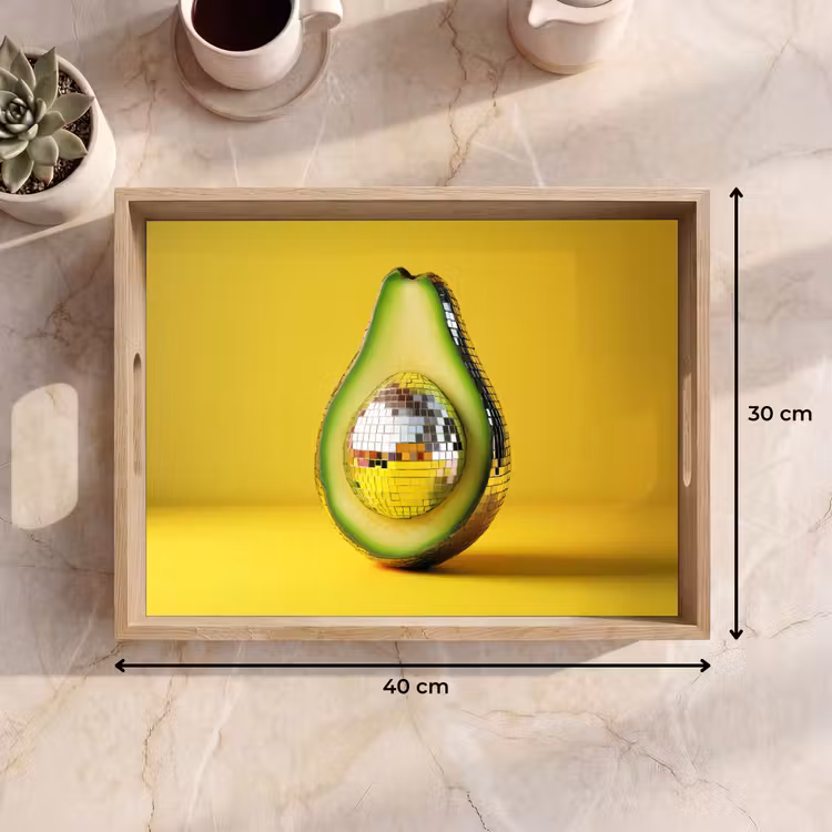 Bandeja - Aguacate - Discoball - Amarillo - Purpurina — 7