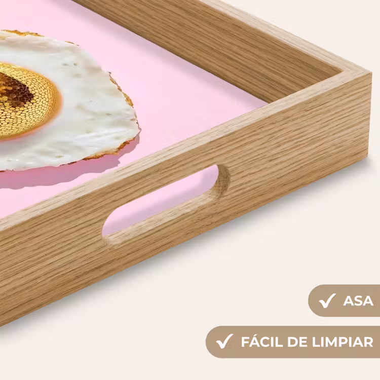 Bandeja - Huevo - Disco - Desayuno - Purpurina — 8