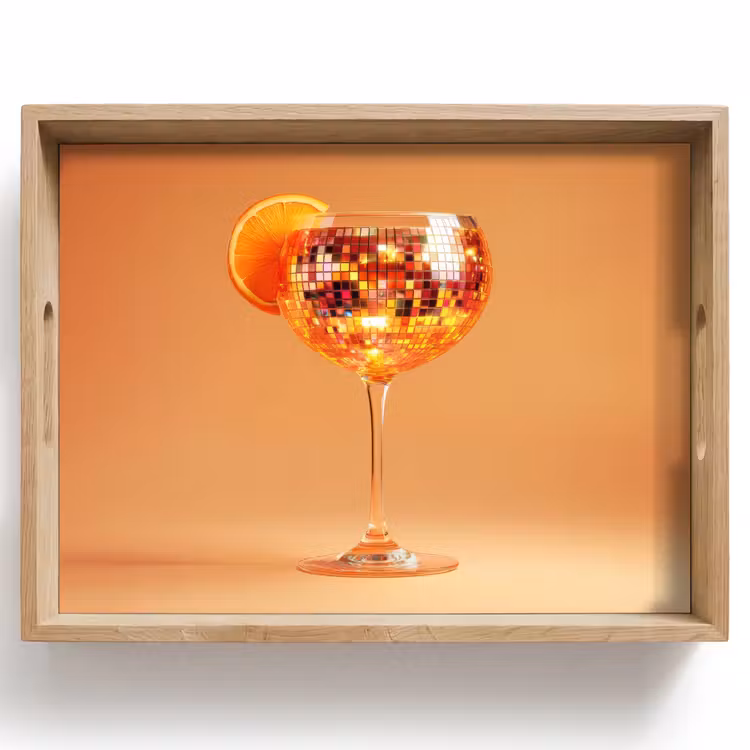 Bandeja - Bebida - Naranja - Purpurina - Disco — 1