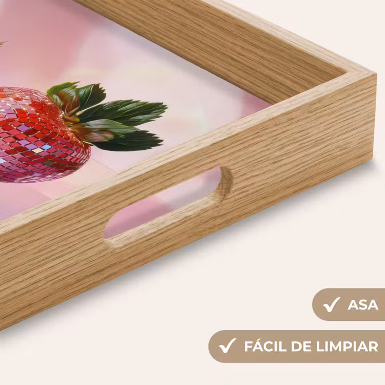 Bandeja - Disco - Fruta - Purpurina - Fresa — 8
