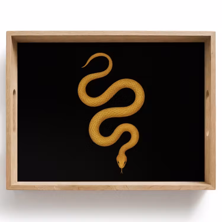 Bandeja - Serpiente - Minimalista - Oro — 1