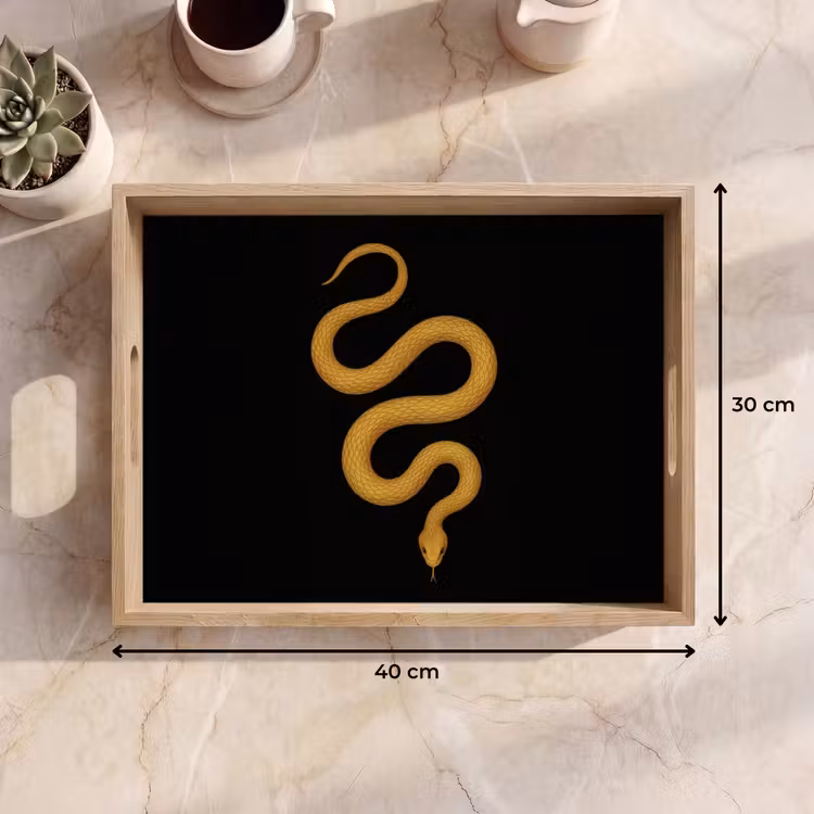 Bandeja - Serpiente - Minimalista - Oro — 7