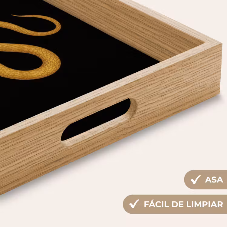 Bandeja - Serpiente - Minimalista - Oro — 8