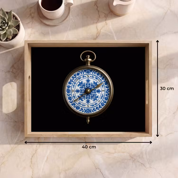 Bandeja - Brújula - Azul de Delft - Negro — 7