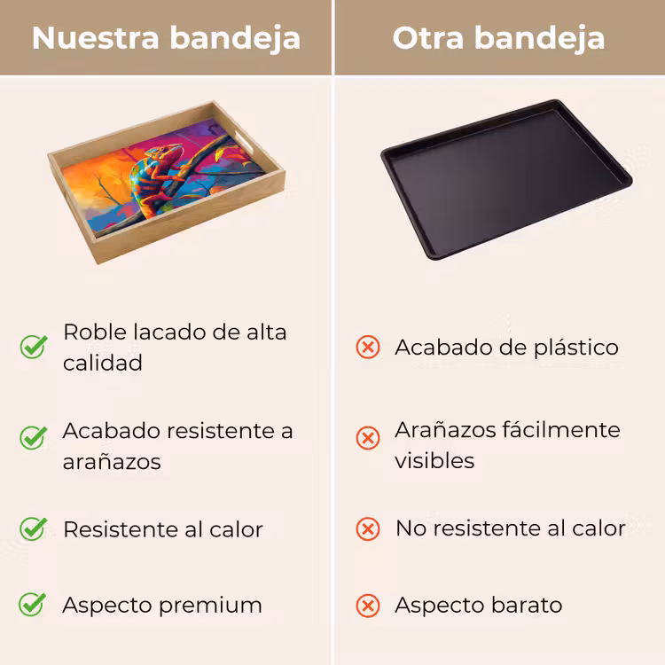 Bandeja - Camaleón - Rama - Rayas - Hojas — 9