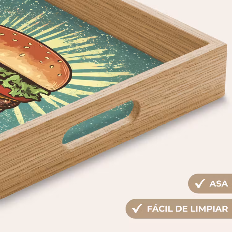 Bandeja - Hamburguesa - Ilustración - Lechuga - Queso — 8