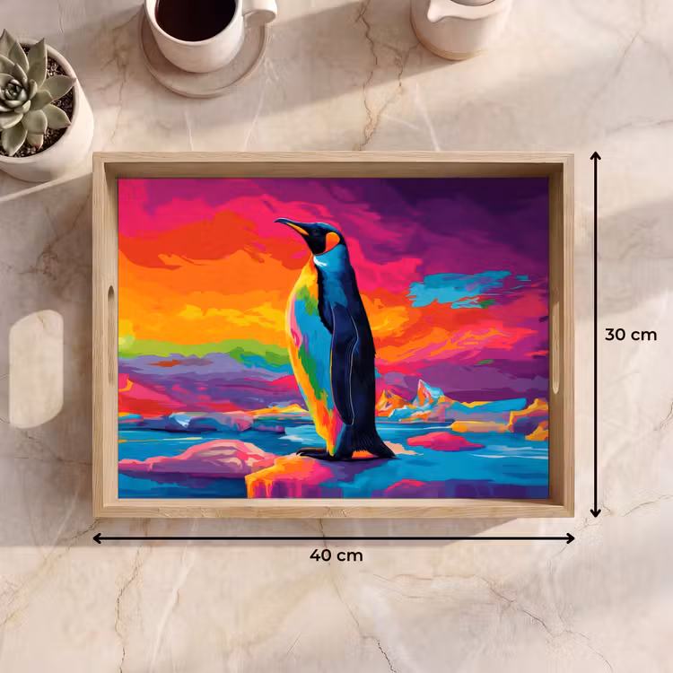 Bandeja - Témpano de hielo - Pingüino - Abstracto - Cielo — 7