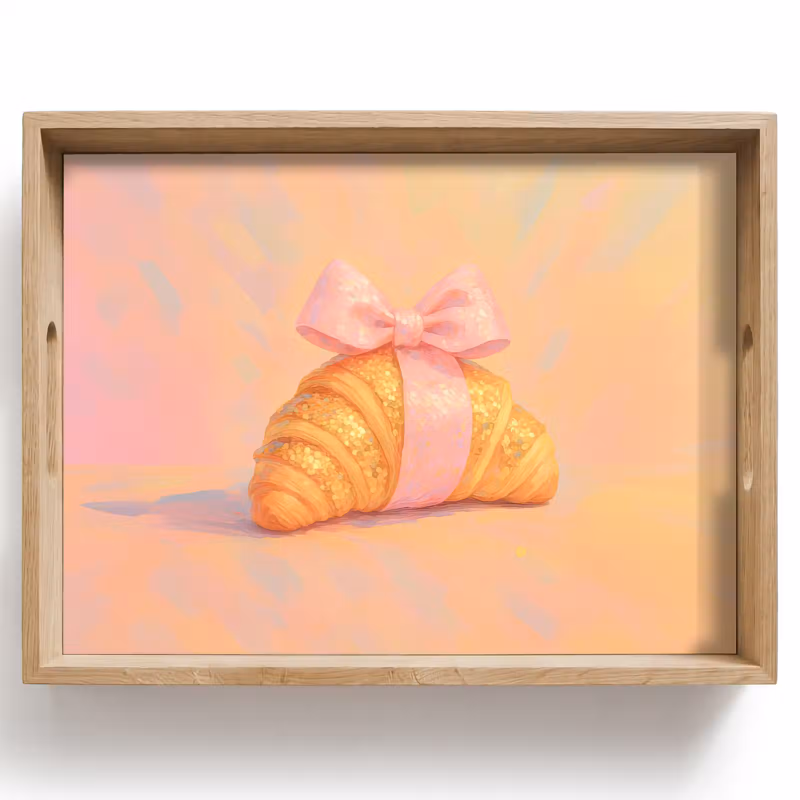 Bandeja - Croissant - Pajarita - Rosa — 1