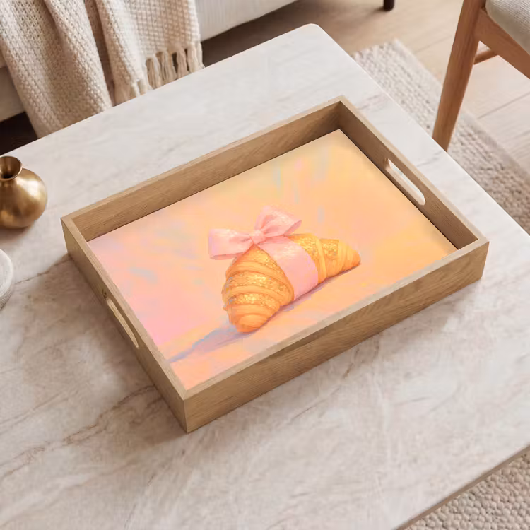 Bandeja - Croissant - Pajarita - Rosa — 2