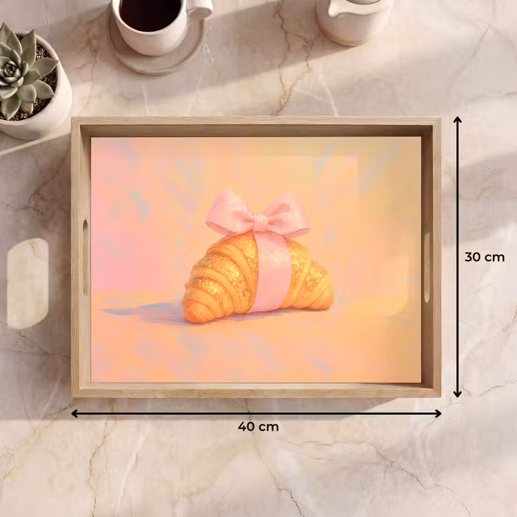 Bandeja - Croissant - Pajarita - Rosa — 7