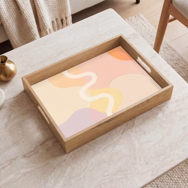 Bandeja - Formas onduladas - Abstracto - pastel — 2