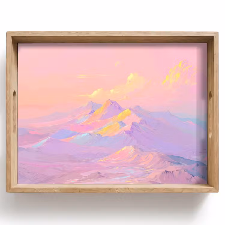 Bandeja - Picos de montaña - Nubes - Ensoñación — 1