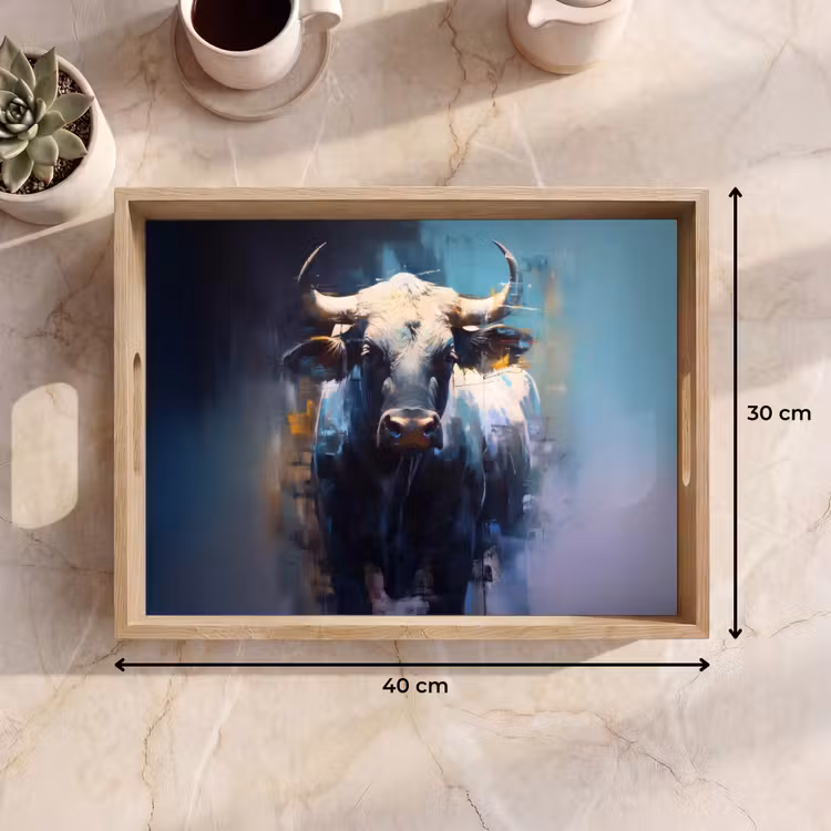 Bandeja - Taurus - Negro - Abstracto - Cuernos — 7
