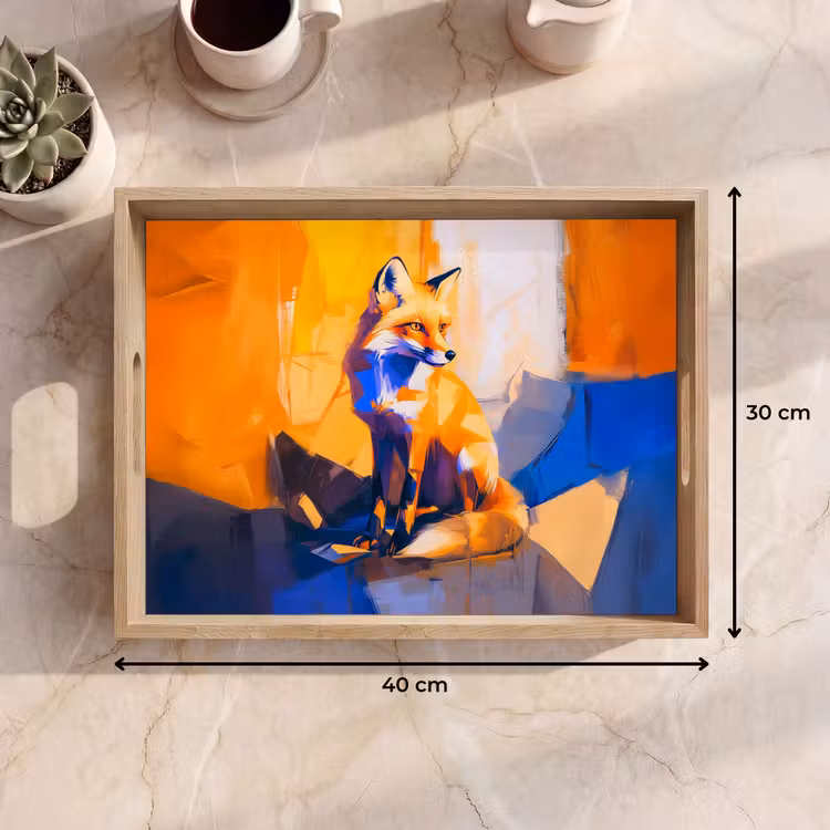 Bandeja - Zorro - Naranja - Formas - Abstracto — 7