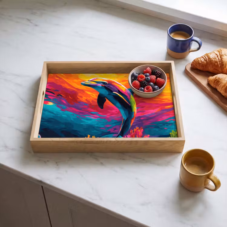 Bandeja - Delfín - Colorido - Océano - Coral — 3