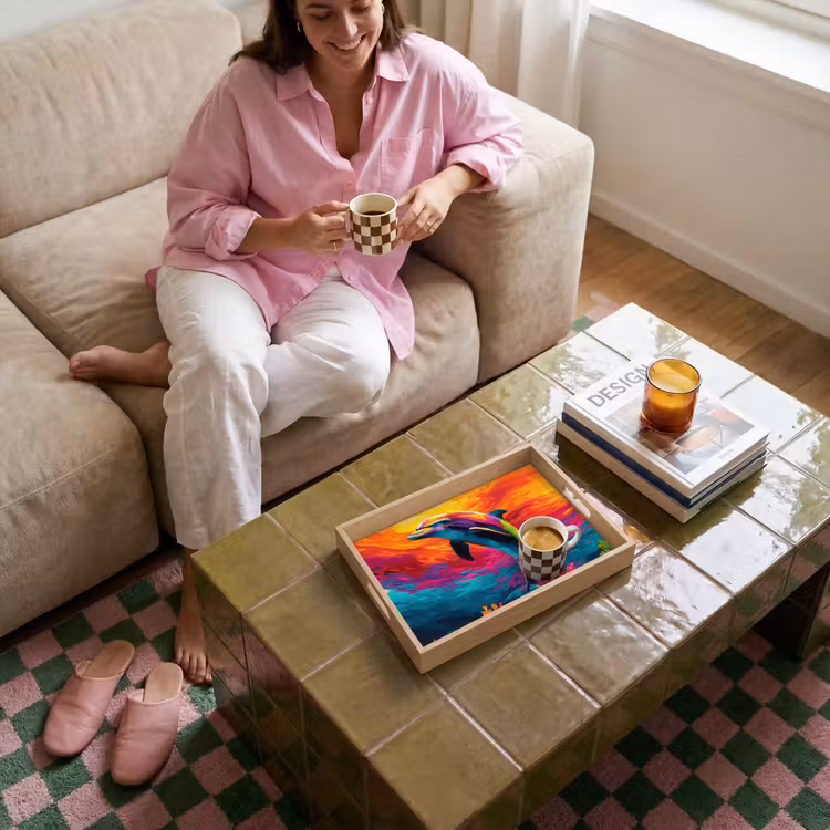 Bandeja - Delfín - Colorido - Océano - Coral — 4
