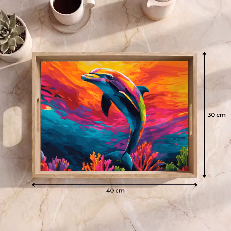 Bandeja - Delfín - Colorido - Océano - Coral — 7