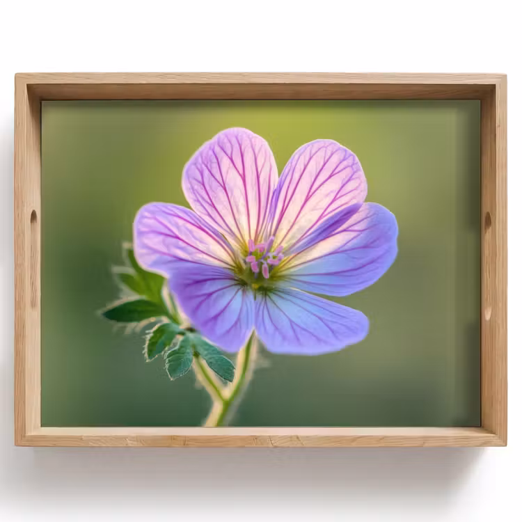 Bandeja - Flor - Primer plano - Violeta — 1