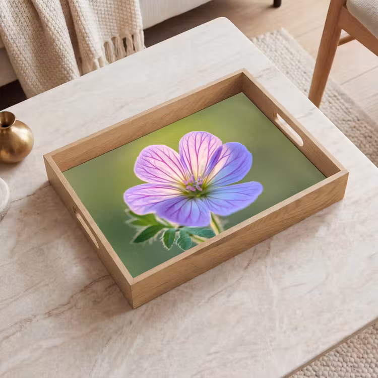 Bandeja - Flor - Primer plano - Violeta — 2